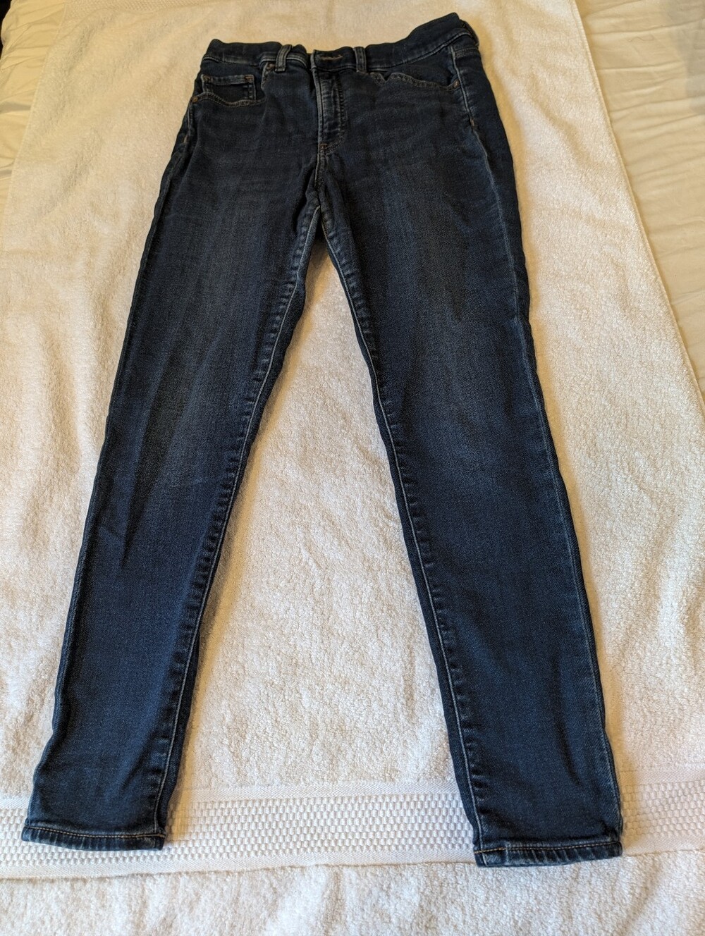 Express High Rise Skinny Jeans Dark Wash Denim Size 6R Stretch - Picture 2 of 12